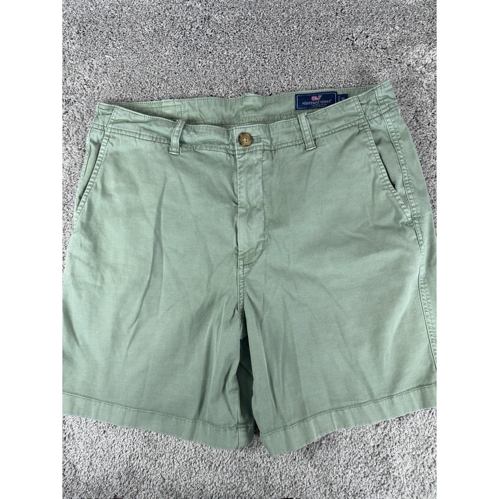 VINEYARD VINES Sage Green 8.5 Inseam Stretch Chino Breaker Shorts SIZE 32